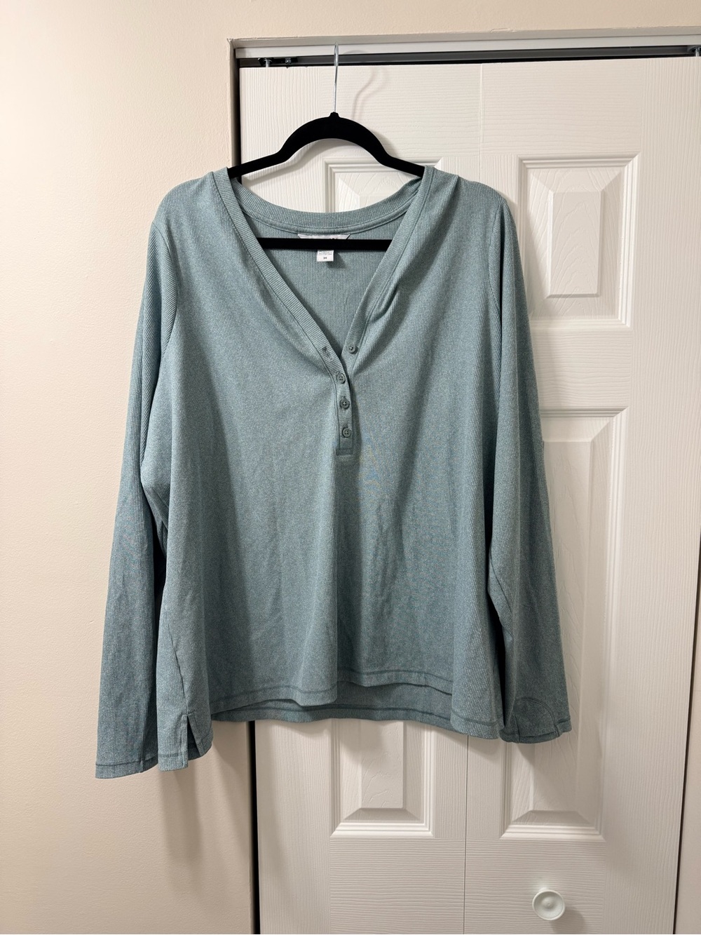 Athleta Teal Long-Sleeve Top 3X